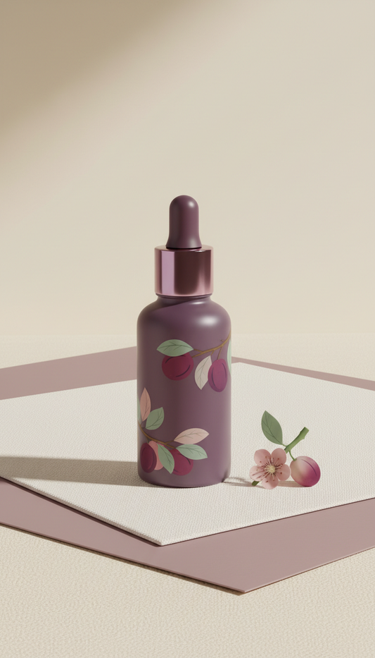 Sérum en estuche ciruela elegante
